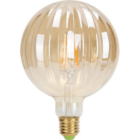 4W G125 Ampoule Vintage E27 Forme Melon LED Filament Lampe Déco Maison 220V Lumière Chaude Doré (1/5)