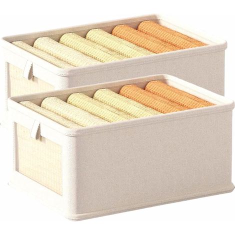 Boîte de rangement pour sous-vêtements, 2 pièces, armoire et tiroir pour soutien-gorge, chaussettes, armoire, vêtements, tiroir de chambre (1/5)