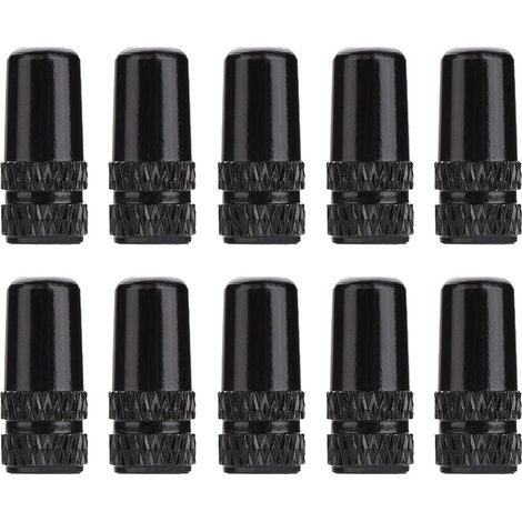 10 pièces bouchons de valve en alliage d'aluminium pour vélo (noir) (1/5)