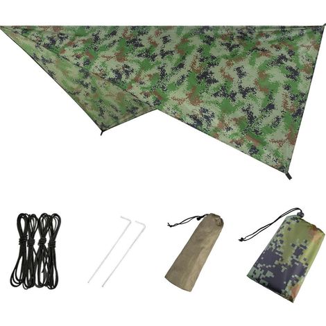 Zeltplane wasserdicht UV-Schutz 2,3x1,4m Tarnung für Camping Hängematte (1/5)