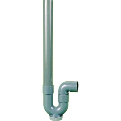 Sifón simple de 40 mm salida horizontal en PVC