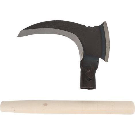 Multifunctional sickle made of high manganese steel for pruning trees, sickle for gardening tools, single cutting head, wooden handle (1/5)