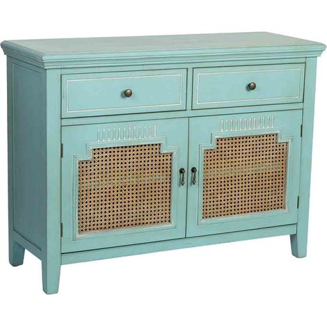 Recibidor de Madera de 2 puertas y 2 cajones 106x38x78.5h cm (1/5)