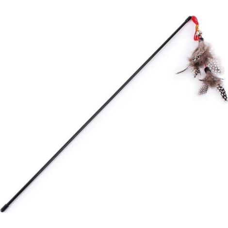 Jouet pour chat avec plumes brunes (1/5)