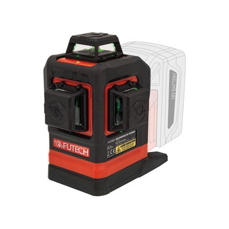 Outil de mesure électronique futech multicross 3d 18v max projection 360° portée 120m