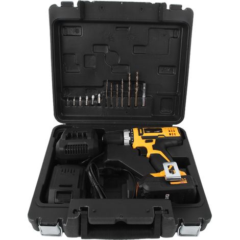 Perceuse électrique sans fil 18V Lithium-ion RCDL-1618, outil à main rechargeable, mandrin 10mm, vitesse variable, prise UE 220-240V, pour bricolage et perçage à domicile. (1/5)