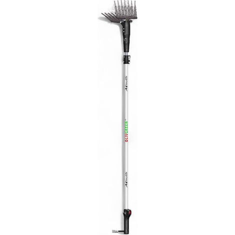 Abbacchiatore scuotitore elettrico 12V con asta telescopica e spazzole per raccolta olive (1/5)