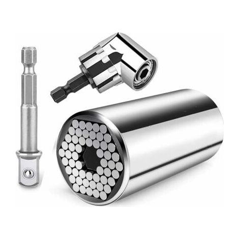 Llave de tubo Llave universal Tuerca universal Llave de tubo universal Herramientas manuales multifuncionales 7-19 mm con destornillador de 105 ° Herramientas de refürción de adaptador de fija (1/5)