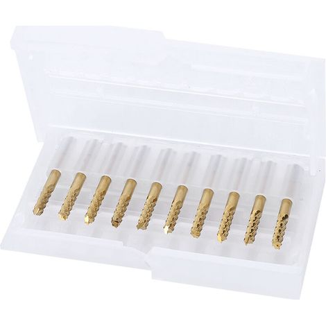 10 pieces 3.175mm carbide end mill 1/8" shank titanium coated CNC PCB engraving bit (1/5)