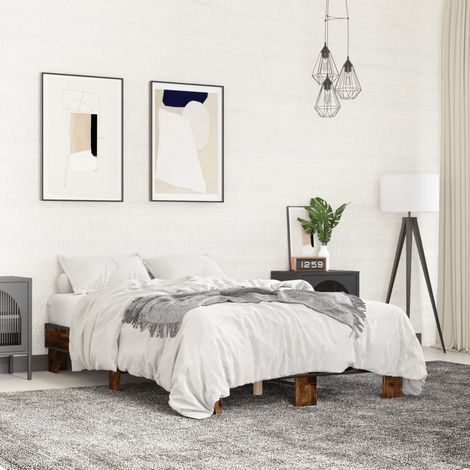 vidaXL Giroletto Rovere Fumo 140x190 cm in Legno Multistrato Metallo (1/5)