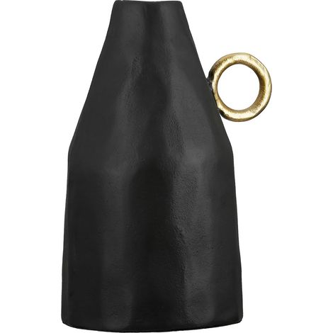 Vase Dora en Aluminium - Noir - Étanche - Hauteur : 31 cm - Largeur : 15 cm (1/3)