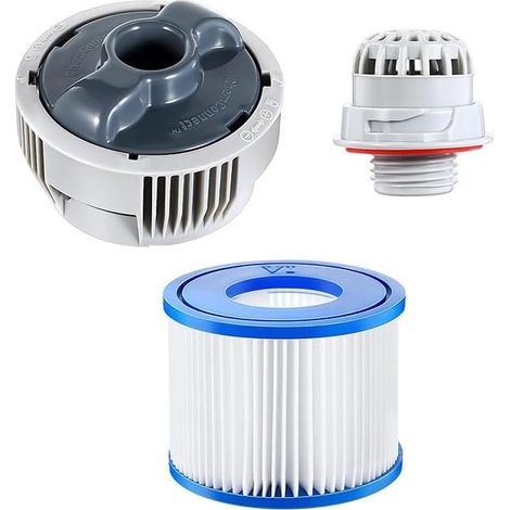 Kit de remplacement 3 pièces pour spa Lay-Z-Spa, SaluSpa et Intex : cartouche filtrante, diffuseur de chlore et filet de filtration – Accessoires de piscine (1/5)