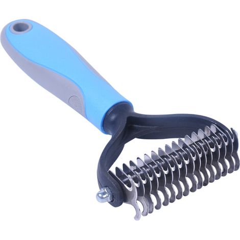 Râteaux de toilettage pour chiens, peignes de toilettage pour chiens et brosses à poils longs pour chiens, râteaux de toilettage pour chiens et chats pour enlever le sous-poil des animaux de compagnie (1/5)