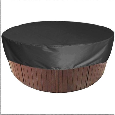 Couverture solaire ronde pour piscine et spa 190T, noire 200×30 cm (1/4)