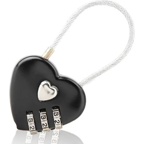 Cadenas à code 3 chiffres, petit cadenas pour valise, sac de voyage ou casier, réinitialisable et compact