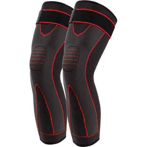 Manchons de maintien extra longs pour les jambes, idéaux pour le basketball, le football, les douleurs aux genoux et l'exercice. Convient également pour le basketball, le football et l'entraînement. (1/5)