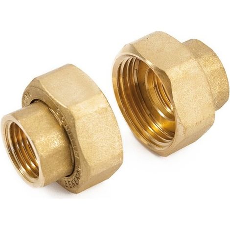 Bocchettone in ottone f 11/4 x f 3/4 per circolatore - 1 coppia (1/5)