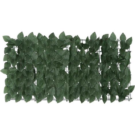 Clôture de jardin artificielle en feuilles simulées (feuilles vertes)-100x50cm-Green (1/3)