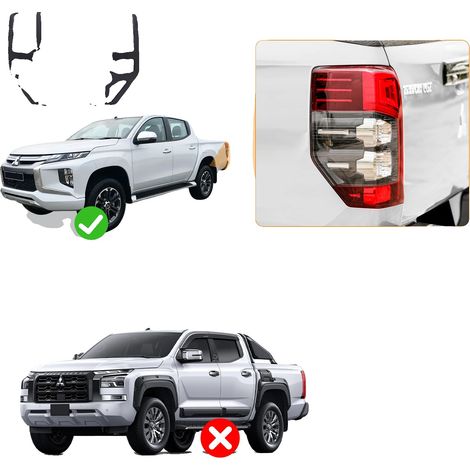 Cubiertas para faros delanteros y traseros, material ABS duradero, fácil instalación, cubierta para luz trasera de 2 piezas. (1/2)