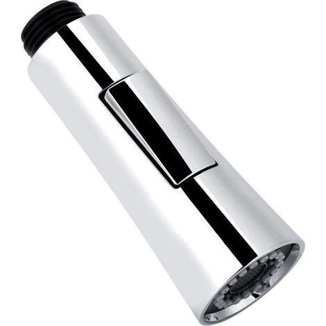 Robinet d'évier de cuisine, bec extractible à 2 fonctions, pièce de rechange pour robinet de salle de bain et de cuisine, argent (1 pièce). (1/5)