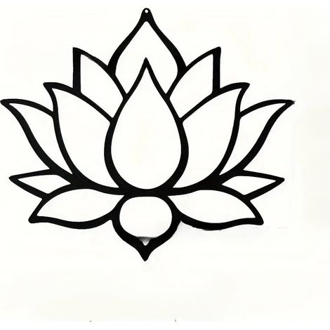 Lntyq Décoration Métal.(28 x 24.5 cm, Fleur de lotus)