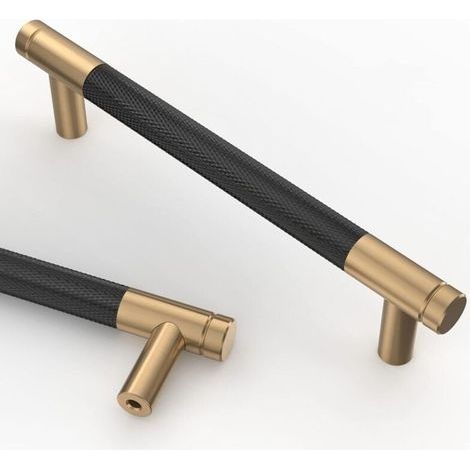 Lot de 10 poignées de meuble 128mm en métal doré antirouille – Vis incluses pour tiroirs et armoires – Installation simple et rapide (1/5)