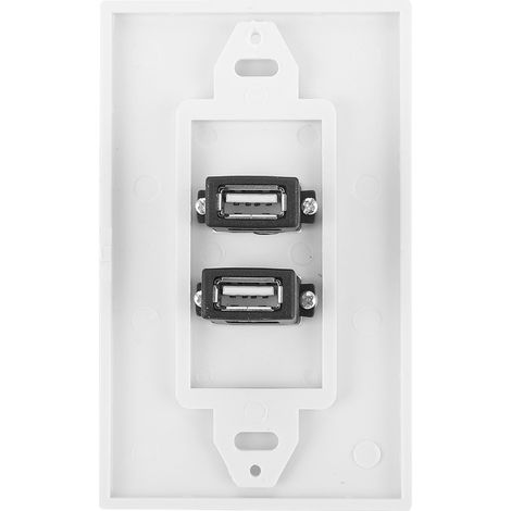 Doppel-USB-Wanddose mit ABS-Frontplatte für Büro und Hotel (1/5)
