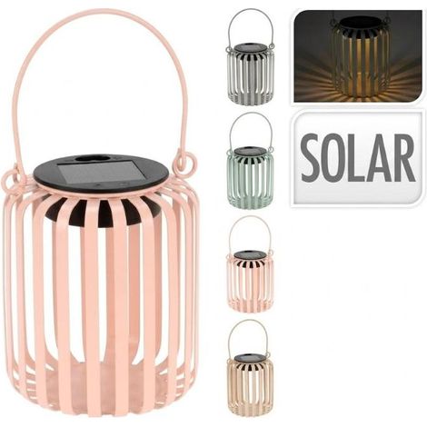 PROGARDEN farol solar metalico 9,5x11,5 cm surtido , Farol solar metálico de 9,5 x 11,5 cm en colores surtidos, diseñado para aportar una iluminación ambiental y decorativa a jardi