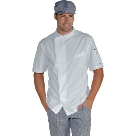 Giubbotto da cucina Isacco Pretoria Extra Leggero Ultra Leggero Bianco Bianco S