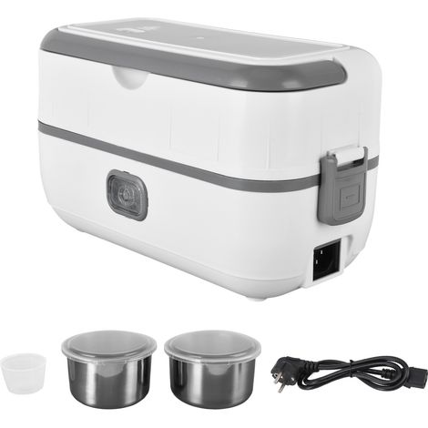 Boîte-repas chauffante électrique 220V avec isolation thermique, compartiment détachable et interface étanche - Prise UE (1/5)
