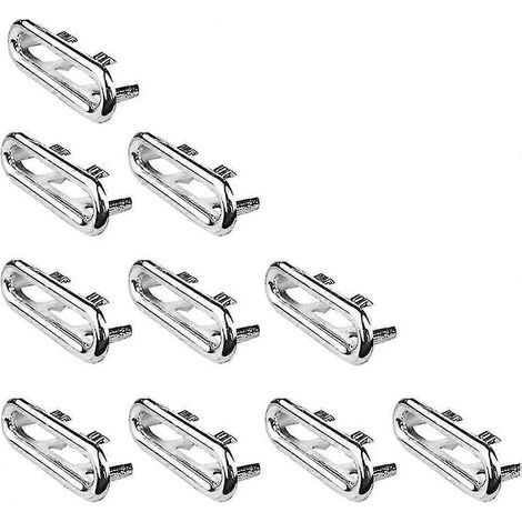 Überlaufring für Spülbecken, Küchenspülendekoration, Überlaufring, silbernes Überlaufloch, Überlaufabdeckung mit rundem Loch (Packung mit 10 ovalen Ringen) (1/5)