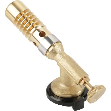 chalumeau de cuisine portable professionnel en laiton, en laiton, pour la cuisson au butane et le soudage de barbecues. (1/5)
