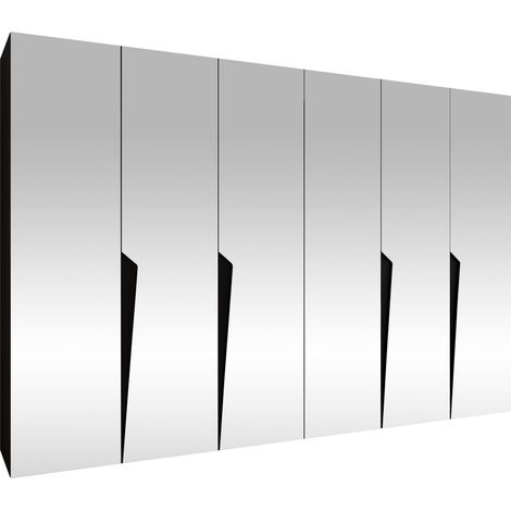 Armario Hartford 617, Negro, 202x300x52cm, Puertas de armario: Con bisagras, Número de estantes: 0 (1/5)