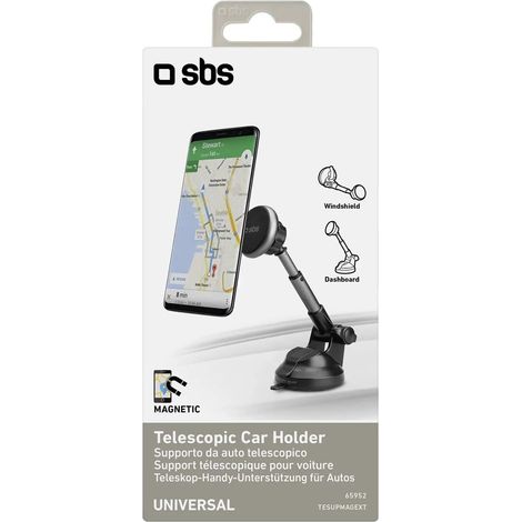 [NEUWERTIG] B-Ware Sbs Handyhalter Kfz Halterung Magnet Saugnapf Tesupmagext Schwarz Silber