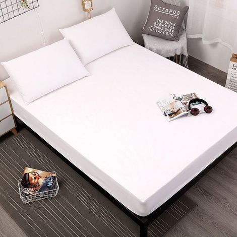 Matratzenschoner – Wasserdicht – Elastisch – 160 x 200 x 30 cm – Weiß – 1 Stück (1/5)