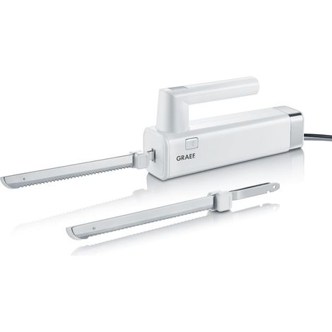 Couteau électrique EK501EU, blanc, réglage vertical, protection des doigts, lames en acier inoxydable lavables au lave-vaisselle (1/5)