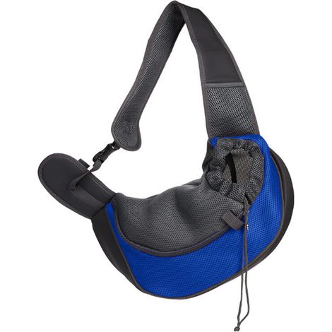 Sac pour animaux de compagnie Sac à dos en filet respirant pour animaux de compagnie, sac à bandoulière diagonal portable pour chats et chiens, fournitures pour animaux de compagnie, grand, b (1/5)