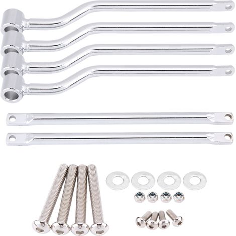 Alomejor Kit de Support Universal Motorcycle Sadeltbag, Tiges en Acier Inoxydable Ajustées pour Les Conducteurs pour Les Conducteurs