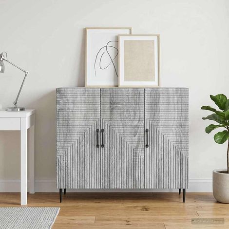 vidaXL Credenza Grigio Sonoma 89 x 34,5 x 80 cm Legno (1/5)