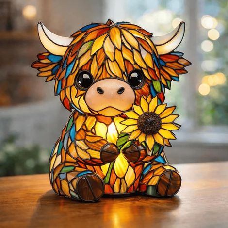 Veilleuse en forme de chien, lampe de table en résine (1/5)