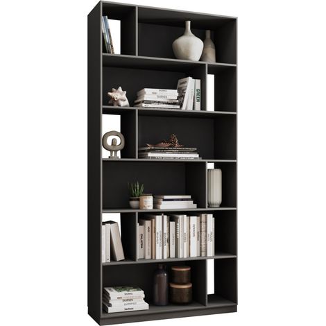 Etagère Design 12 Niches Noire L 90 H 186.4 P 29.4 cm (1/5)