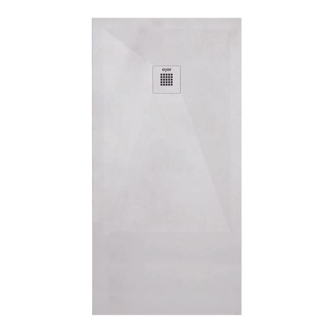 ONDEE ZEN - Receveur de douche NOLA 3 - 80x180x3cm - Résine - Blanc - Bonde - Découpable (1/3)