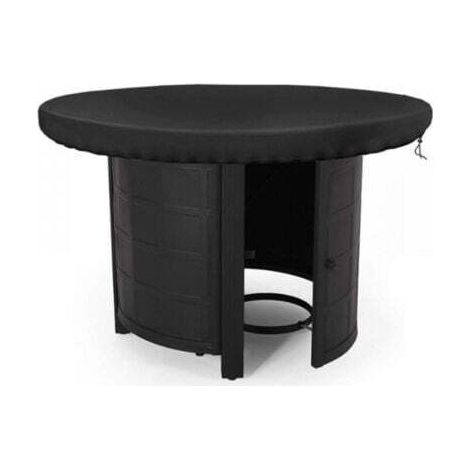 Housse de protection ronde pour plaque de feu, étanche, anti-UV 420D, pour plaque de cuisson et plaque de cuisson, noir (diamètre 80 cm) (1/5)