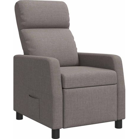 Fauteuil inclinable Taupe Tissu vidaXL (1/5)