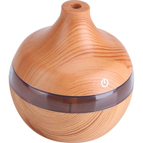 USB-LED-Touch-Luftbefeuchter mit Holzmaserung, Luftreiniger und Öldiffusor (300 ml) (1/5)