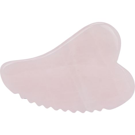 Tragbares Gua-Sha-Werkzeug aus Rosenquarz zur Linderung von Schulter-, Bauch- und Beinschmerzen (1/5)