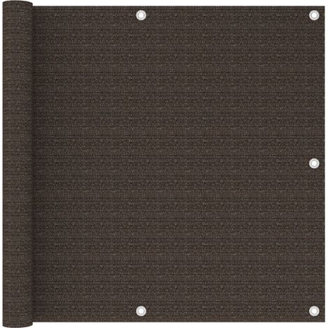 Écran de balcon Marron 90x600 cm PEHD (1/5)
