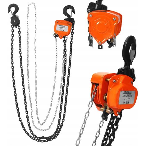 Verricello a leva manuale 3000 Kg 3T 3 m Kraft&Dele (1/5)