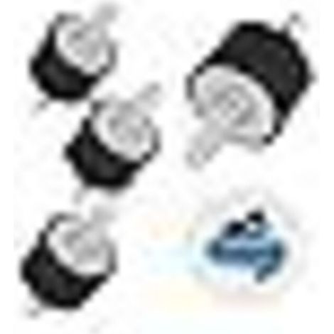 Silent Bloc Anti-Vibration M8 en Caoutchouc – Lot de 4 pour Compresseur d’Air, Pompe ou Support Mécanique