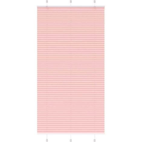 vidaXL Store plissé rose 105x200 cm largeur du tissu 104,4cm polyester (1/5)